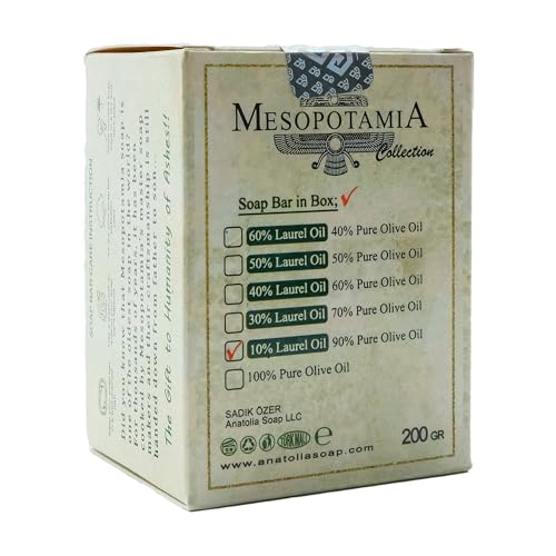 Anatolia Soap Organic Handmade Natural Castille Body For Men Women (%10 Laurel Oil And%90 Olive Oil)