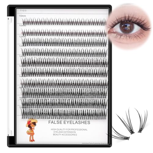 D Curl Lash Clusters 400pcs Volume Lashes 8-10-12-14mm Mix