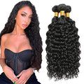 #1B Water Wave Human Hair Bundles 22-26" (3 Bundle Set)