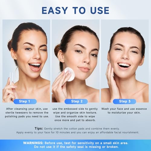 Glycolic Acid Pads, Exfoliating Resurfacing Pads for Face with Salicylic Acid Pad with Tea Tree Oil, Exfoliating Face Peel & Radiance Deep Cleaning Effect, 60 Count