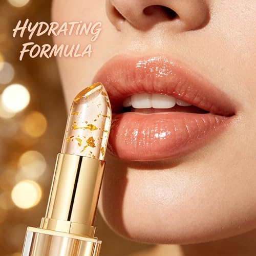 Color Changing Lipstick - Moisturizing Gold Crystal Lip Tint (2pc)