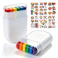 2 Pack Rainbow Pride Face Paint Stick - Water-Based & Skin-Safe