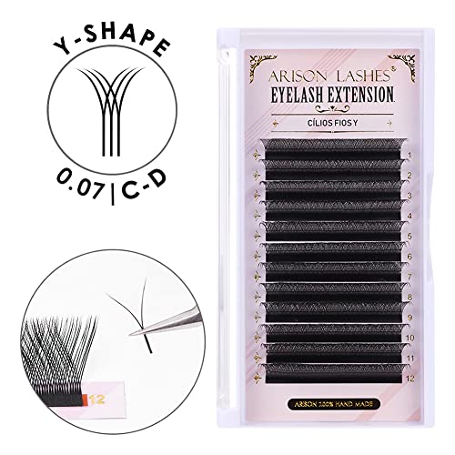 YY Eyelash Extensions C Curl 0.05mm Premade Fans 8-15mm