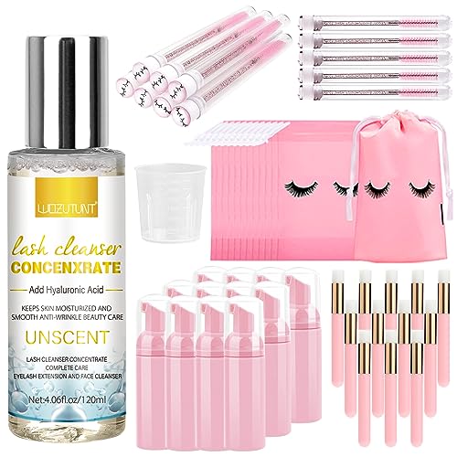 Lash Shampoo Concentrate Kit - 120ml with 50pc Cleaning Tools