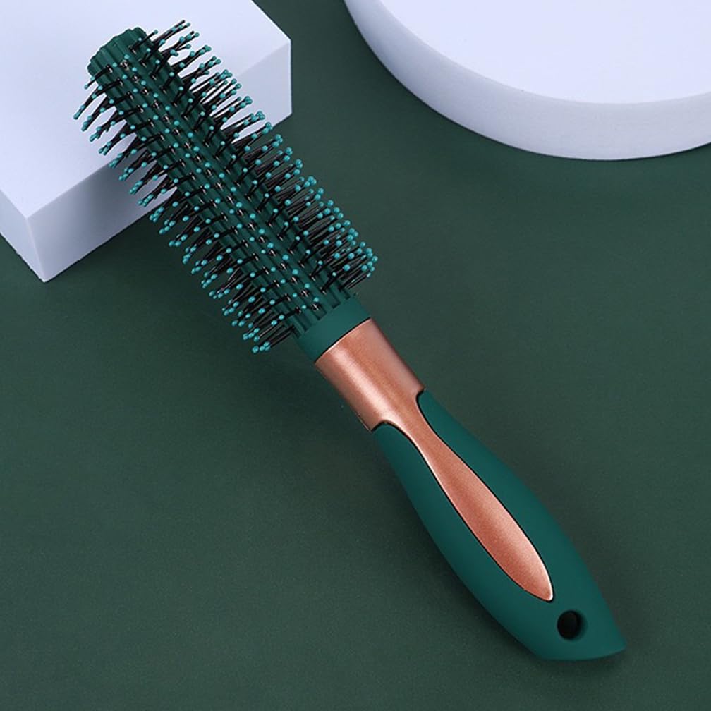 Reazana Styling Brushes Detangling Brush Blow Drying Detangler Hairbrush Nylon Bristle Pins Anti-Static Massage Hair Brush Fashion Comb for Women and Girls Thick Curly Wavy Dry and Wet Hair (Round)