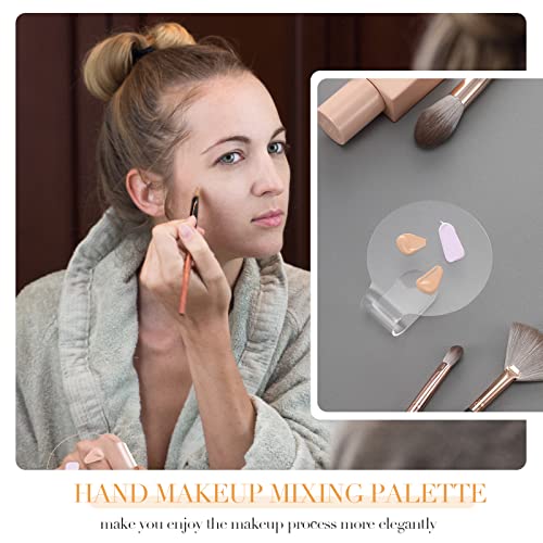 2Pc Acrylic Makeup Mixing Palette - Clear Hand Blending Tray