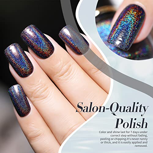 Born Pretty Holographic Black Nail Polish 10ml