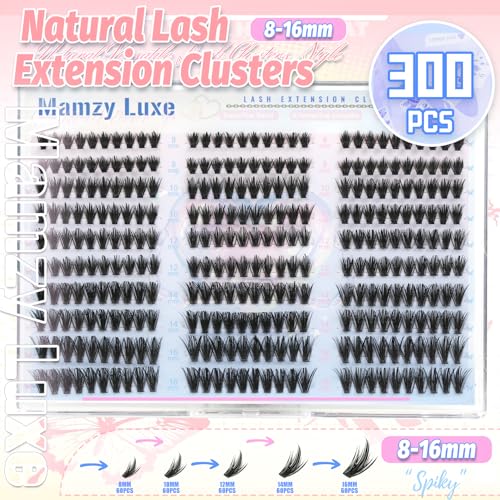 Manga Lash Clusters 8-16MM D-Curl 300Pcs Wispy Eyelash Extensions
