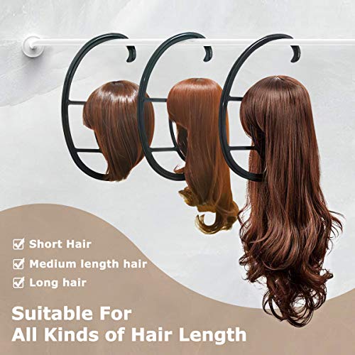 Dreamlover Hanging Wig Stand - 4 Pack Black Wig Holder
