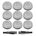 9 Pack Electric Razor Replacement Blades Compatible with rategist Electric Shaver Blades rategist Replacement Blades for rategist Rechargeable Electric Shaver WD-787, 2 Cleaning Brush