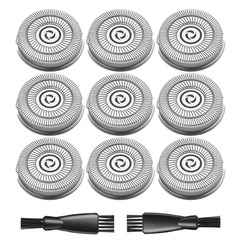 9 Pack Electric Razor Replacement Blades Compatible with rategist Electric Shaver Blades rategist Replacement Blades for rategist Rechargeable Electric Shaver WD-787, 2 Cleaning Brush