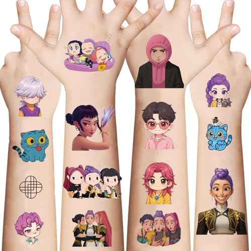 99 PCS Demon Movie Hunters Temporary Tattoos for Kids| 9 Sheets