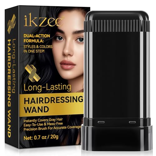 Root Touch Up Hair Color Stick with Built-In Comb, Black