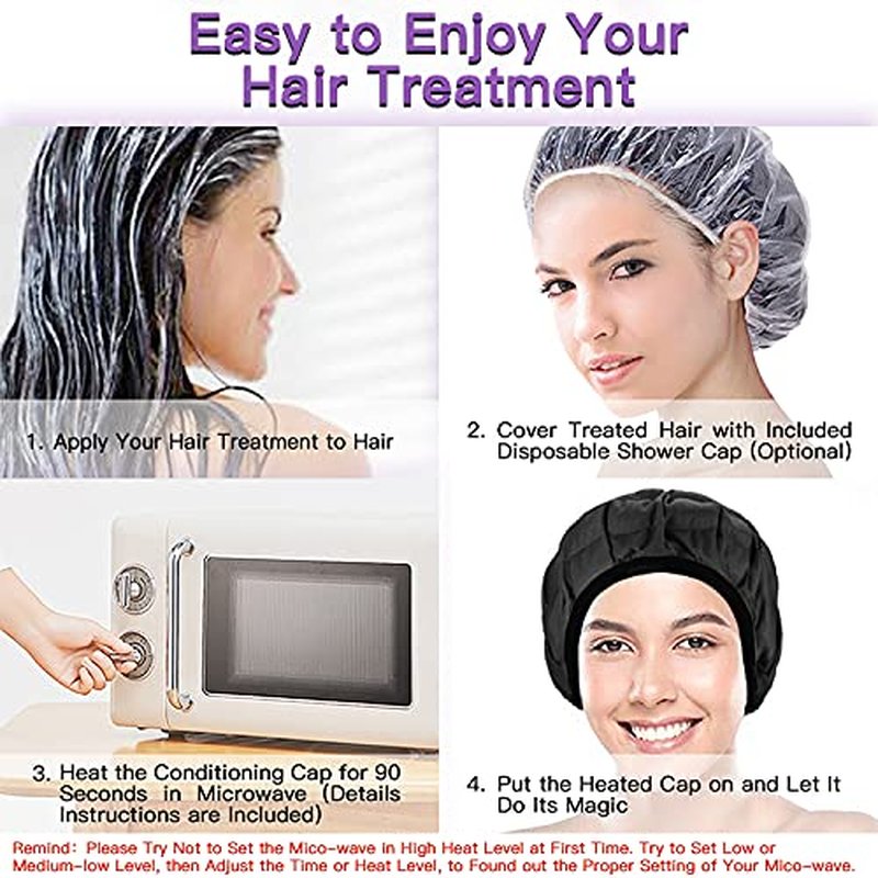 Cordless Flaxseed Deep Conditioning Heat Cap for Natural Hair