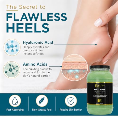 FootSpa Pedicure Recovery Mask - Hyaluronic Acid & Amino Acid, 1 Gallon
