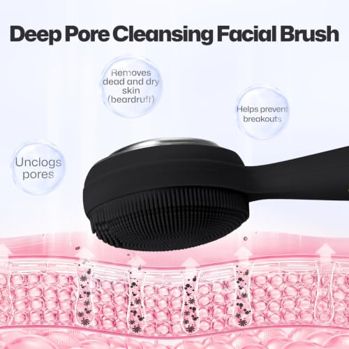 PRITECH Facial Cleansing Brush with Heat & Vibration | Rechargeable