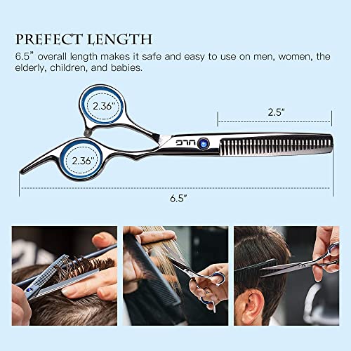 Hair Cutting Scissors Thinning Shears Kit ULG Professional Barber Hairdressing Texturizing Salon Razor Edge Scissor Japanese Stainless Steel 6.5 inch