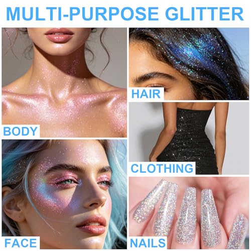 Holographic Glitter Spray Powder – Hair & Body Shimmer (2 Pack)
