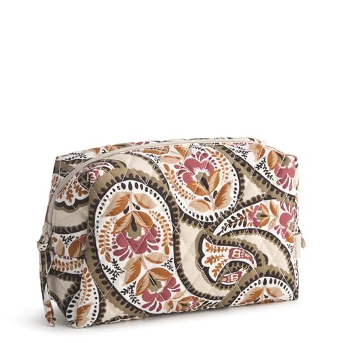 Women's Cotton Nfl Medium Cosmetic Makeup Organizer Bag (Multiple Teams Available), Dallascowboysonblue/Graybandana, One Size
