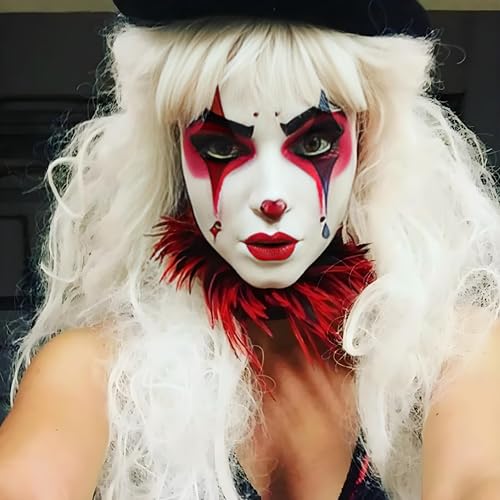 Halloween Face Tattoo Stickers - Clown Makeup, 15 Sheets