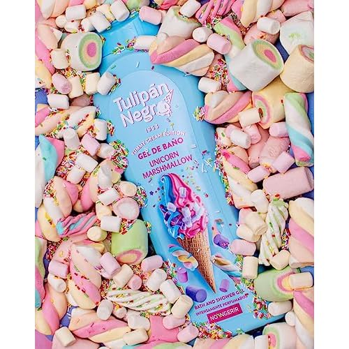 Tulipan Negro Unicorn Marshmallow Shower Gel, 21.0 fl oz - Delightful Scent, Nourishing and Moisturizing Body Wash