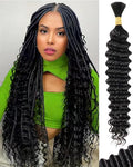 Deep Wave Bulk Braiding Hair 50g 16 Inch Human Hair Extensions