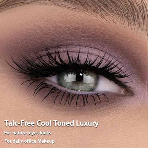 Afflano All Matte Eyeshadow Palette for Brown Eyes, Highly Pigmented Taupe Grey Nude Neutral Eyeshadow Palette Smoky Goth, Blendable Cool Toned Matte Eye Shadow for Older Women Everyday Natural Makeup