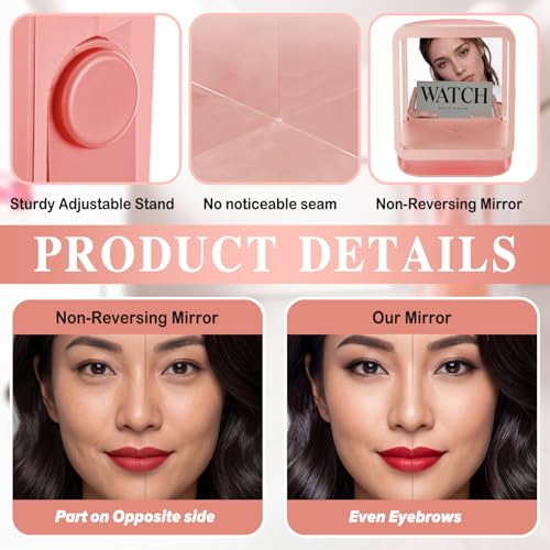 Novabright True Non-Reversing Mirror 10" Pink Vanity Makeup