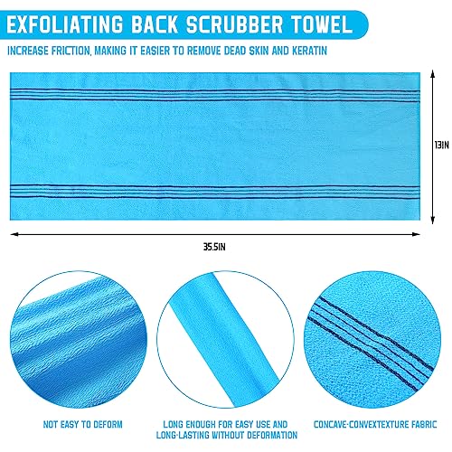 Tatuo 4-Pack Korean Exfoliating Washcloths 35x13 inch Back Scrubber