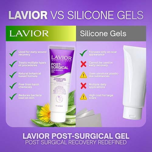 LAVIOR Botanical Post-Surgical Gel (1 oz) ? All-In-One Recovery Care for Incisions ? Gentle, Plant-Based Aftercare, Silicone-Free