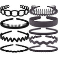9-Pack Teeth Headbands with Non-Slip Comb Design