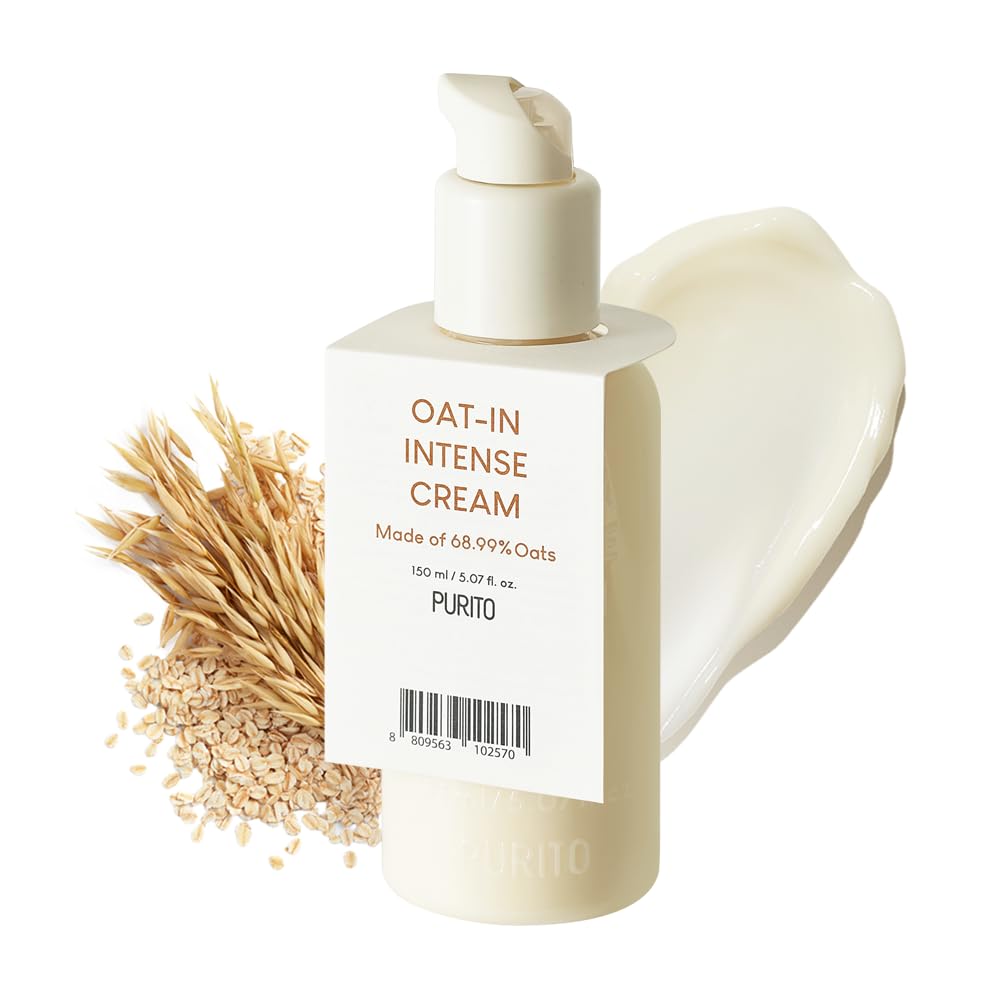 PURITO Oat-in Intense Cream 150ml / 5.07 fl. oz, Vegan Ingredients, Cruelty-Free, Facial cream