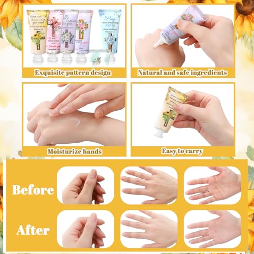 72 Pcs Christian Gifts Bulk for Women Mother's Day Cross Hand Cream Travel Size Easter Bible Verse Gifts Jesus Religious Scripture Faith Party Favor for Sunday Prayer Church Women Mom Teacher
