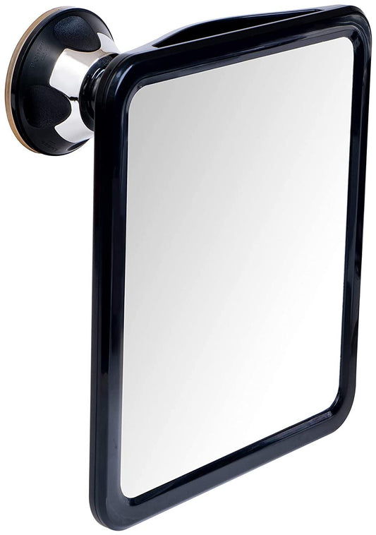 MIRRORVANA Fogless Shower Mirror for Shaving with Upgraded Suction, Dual Anti Fog Design, Shatterproof Surface & 360° Swivel, 8" x 7"