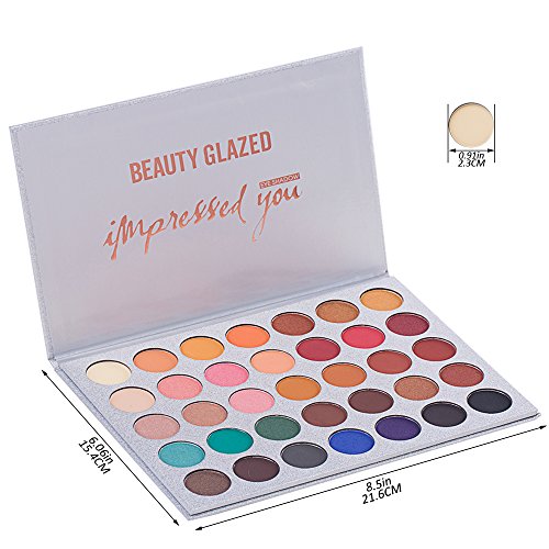 35 Color Eyeshadow Palette with Makeup Brushes Set