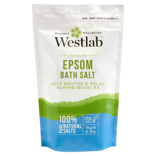 Westlab Epsom Salt Resealable Stand Up Pouch, 1Kg
