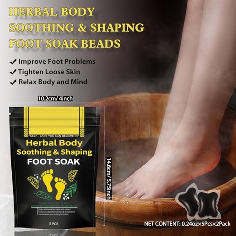 10PCS Herbal Detox Foot Soak Beads for Relaxation & Skin Tightening