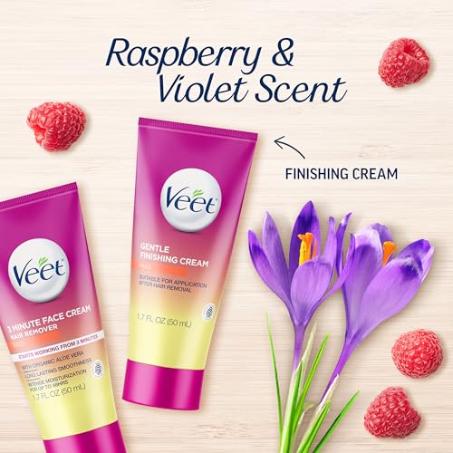 Veet 3 Min Facial Hair Removal Cream Kit for Women - 3.4 Fl Oz, Pack of 1