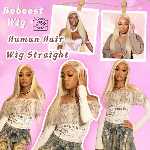 30 Inch 613 Blonde Lace Front Wig Human Hair 200 Density
