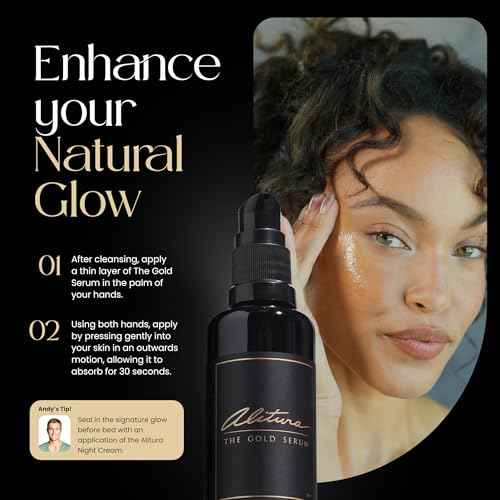 Alitura Anti-Aging Peptide & Collagen Gold Serum for Face ? with Vitamin A, CoQ10 & Astaxanthin ? Korean-Inspired Hydrating Serum for Wrinkles, Radiance & Firmness ? 100ml