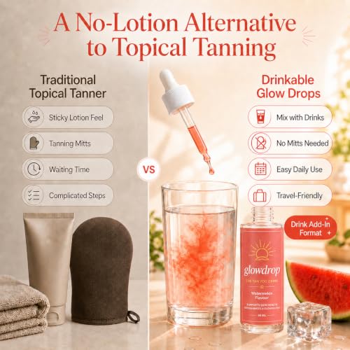 Drinkable Tanning Drops Watermelon 50ml - Sunless Glow