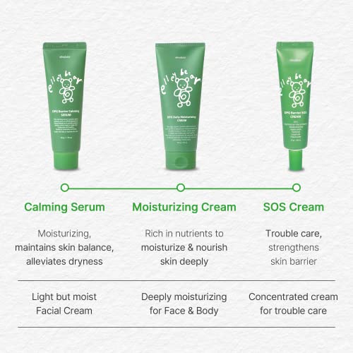 elleybear DPG Barrier Calming Serum | Hydrating Serum for Kids | Korean Baby Face Lotion | Organic Moisturizer for Sensitive Skin | Vegan Essentials (1.69 fl oz)