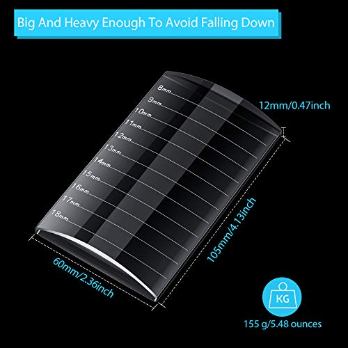 Maitys 2 Pcs Eyelash Crystal Pallet Eyelash Extension Tray Lash Holder Bigger Size Glass Pallet False Lash Tray Strip Adhesive Glue Holder, 4.13 x 2.36 x 0.47 Inch
