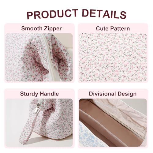 Large Quilted Hair Tools Travel Bag for Hair Dryer Aesthetic Cute Dustproof Travel Organizer Flat Curling Iron Travel Organizer