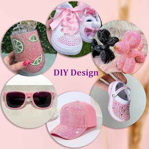 6000Pcs 3mm Resin Jelly Rhinestones for Crafting, Light Pink AB Flatback Gems, Bedazzling Crystal Bulk for DIY Crafts Clothing Tumblers Shoes Nail Art Fabric