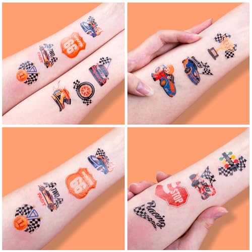120 PCS Racing Car Temporary Tattoos for Kids