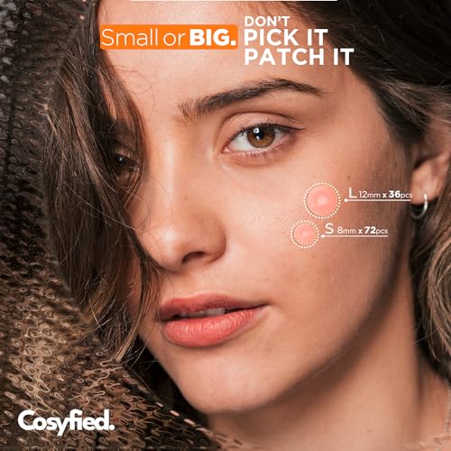 Cosyfied Acne Pimple Patch- Invisible Spot Cover for Face- Hydrocolloid Acne Pimple Patch for Covering Zits, Blemishes-Korean Skincare Tea Tree & Essential oils Spot Treatment-Acne Patches (108 dots)