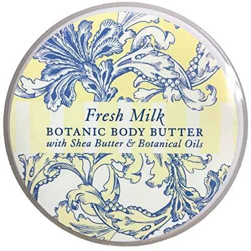 Greenwich Bay Fresh Milk Body Care Spa Quartet - Hand Soap, Lotion, Body Butter, and Soap Bar Square - Luxurious Shea Butter Skin Care in Captivating Botanical Scents
