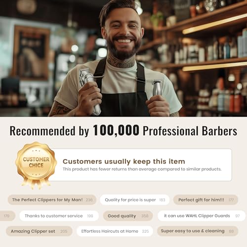 Jack & Rose Cordless Hair Clipper & Trimmer Set for Men