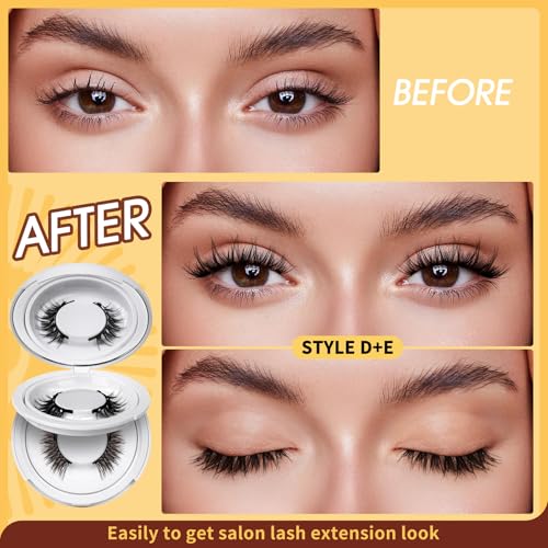 Magnetic Eyelashes - 2 Pairs Reusable Lashes, No Glue, Easy Apply
